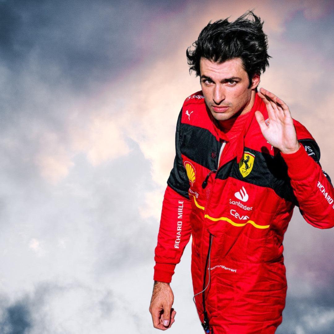 Scuderia Ferrari 2022 Carlos Sainz New Race Suit - F1 Vintage Racewear