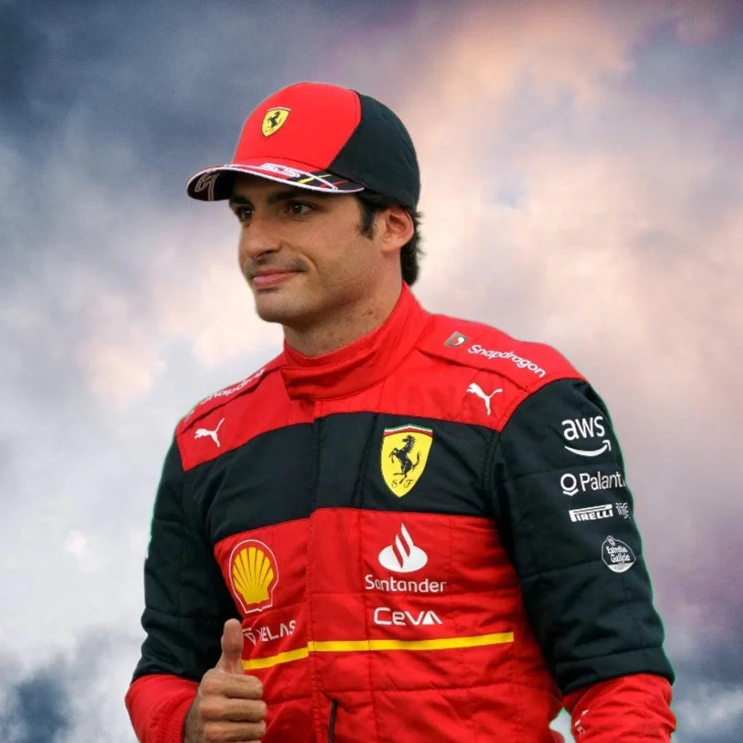 Scuderia Ferrari 2022 Carlos Sainz New Race Suit - F1 Vintage Racewear