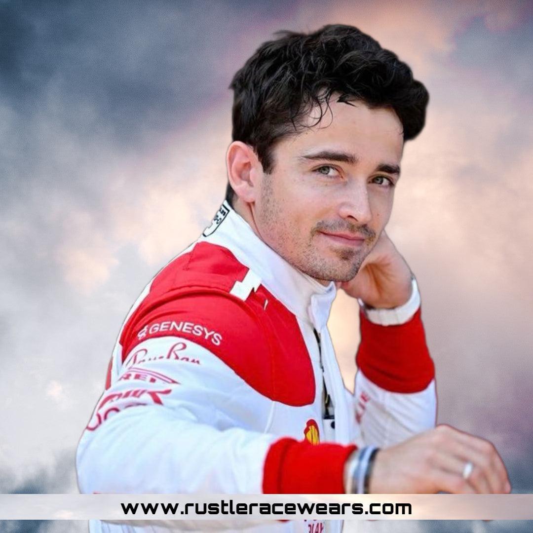 Scuderia Ferrari 2023 Team Charles Leclerc Special Edition Monaco GP Replica Race Suit - F1 Vintage Racewear