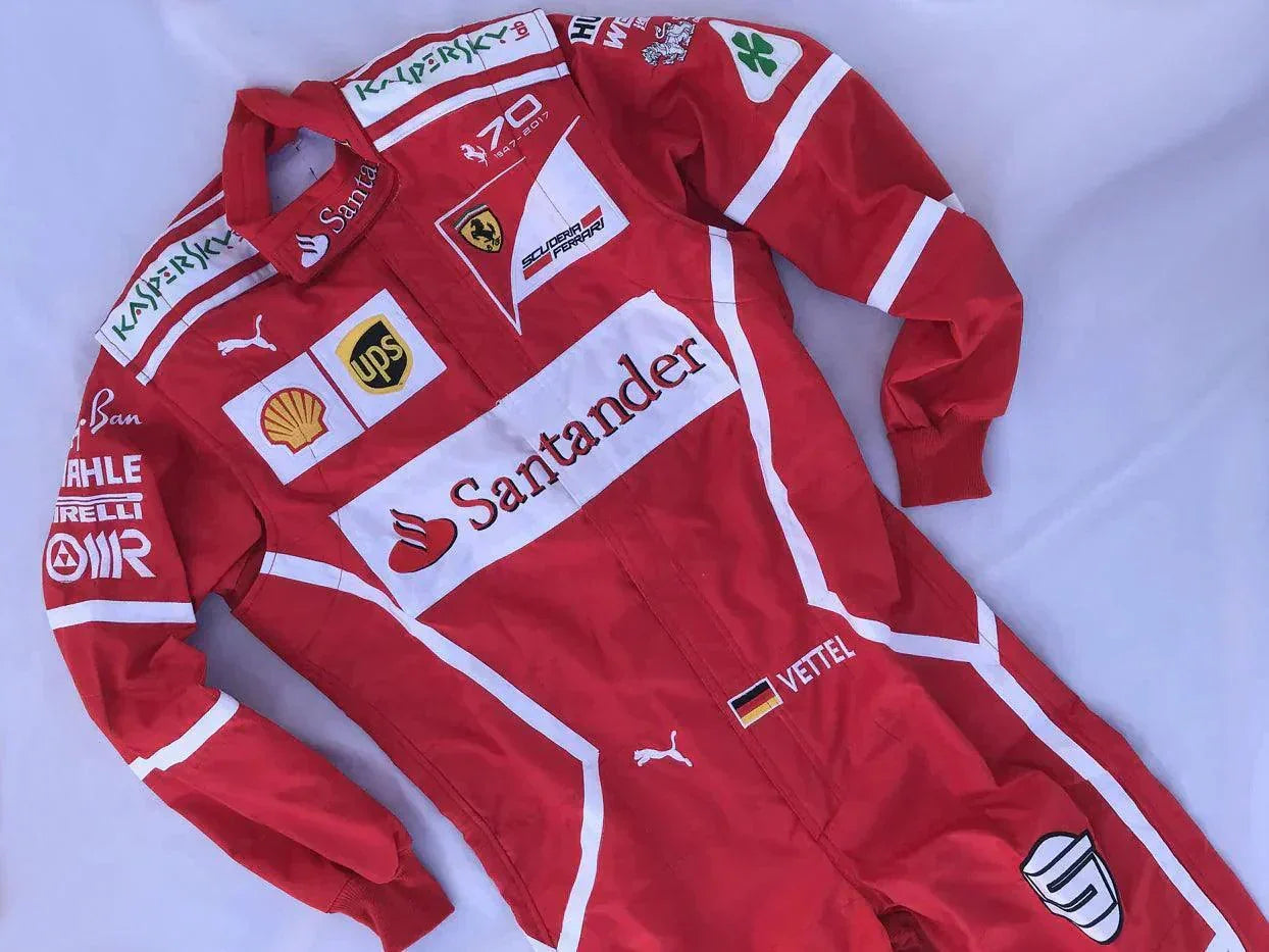 Sebastian Vettel 2017 F1 Replica Racing Suit - F1 Vintage Racewear
