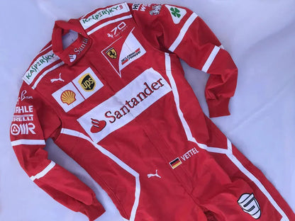 Sebastian Vettel 2017 F1 Replica Racing Suit - F1 Vintage Racewear