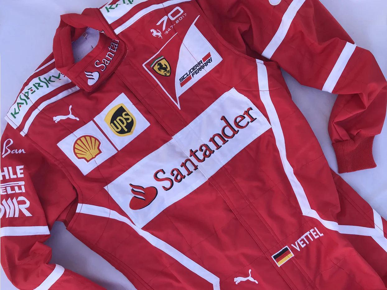 Sebastian Vettel 2017 F1 Replica Racing Suit - F1 Vintage Racewear
