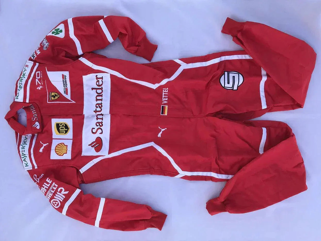 Sebastian Vettel 2017 F1 Replica Racing Suit - F1 Vintage Racewear
