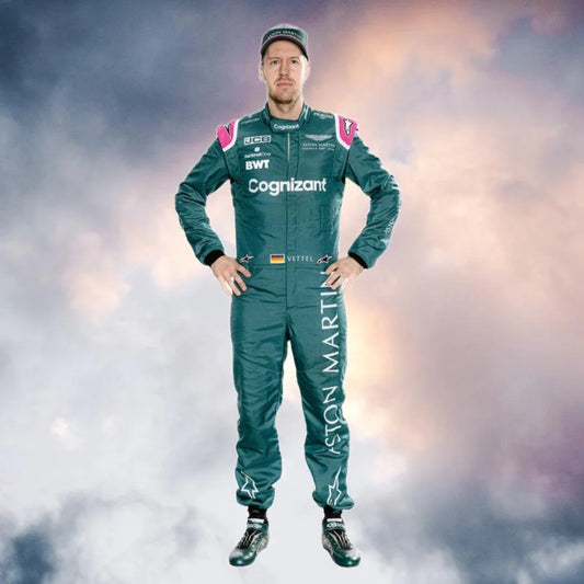 Sebastian Vettel 2021 Race Suit Aston Martin F1 Replica - F1 Vintage Racewear