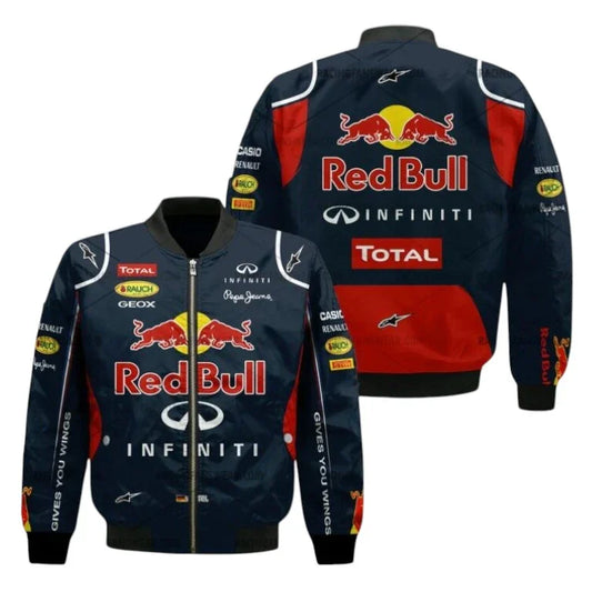 Sebastian Vettel Formula One Racing 2012 Red Bull Bomber Jacket - F1 Vintage Racewear