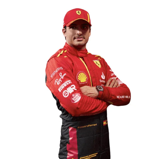 Special Scuderia Ferrari Race Suit Carlos Sainz Grand Prix 2023 F1 Spain - F1 Vintage Racewear