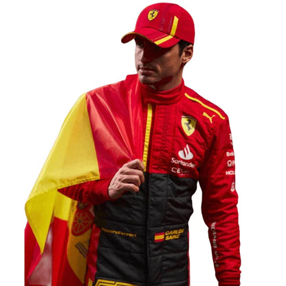 Special Scuderia Ferrari Race Suit Carlos Sainz Grand Prix 2023 F1 Spain - F1 Vintage Racewear