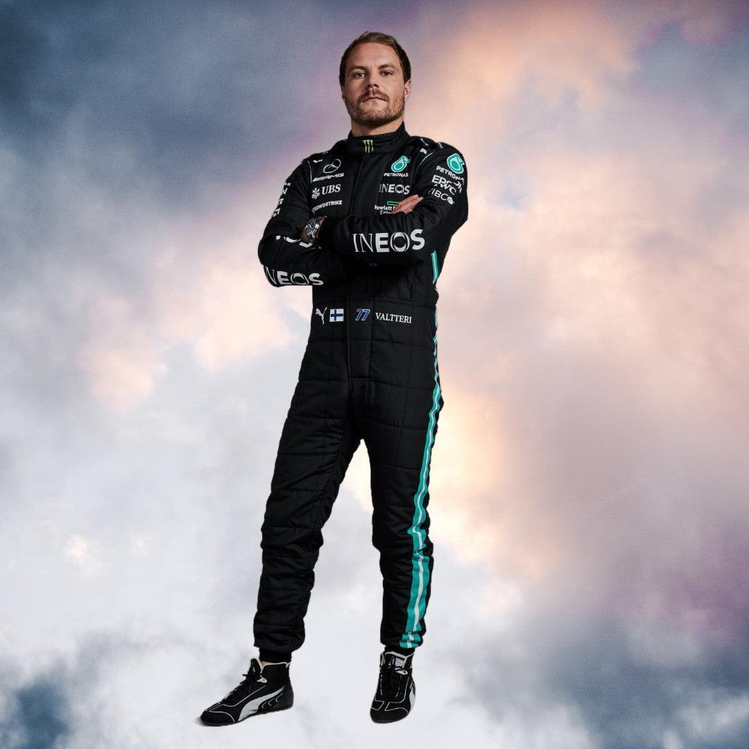 Valtteri Bottas 2021 Replica Mercedes-AMG Petronas F1 Team Race Suit - F1 Vintage Racewear