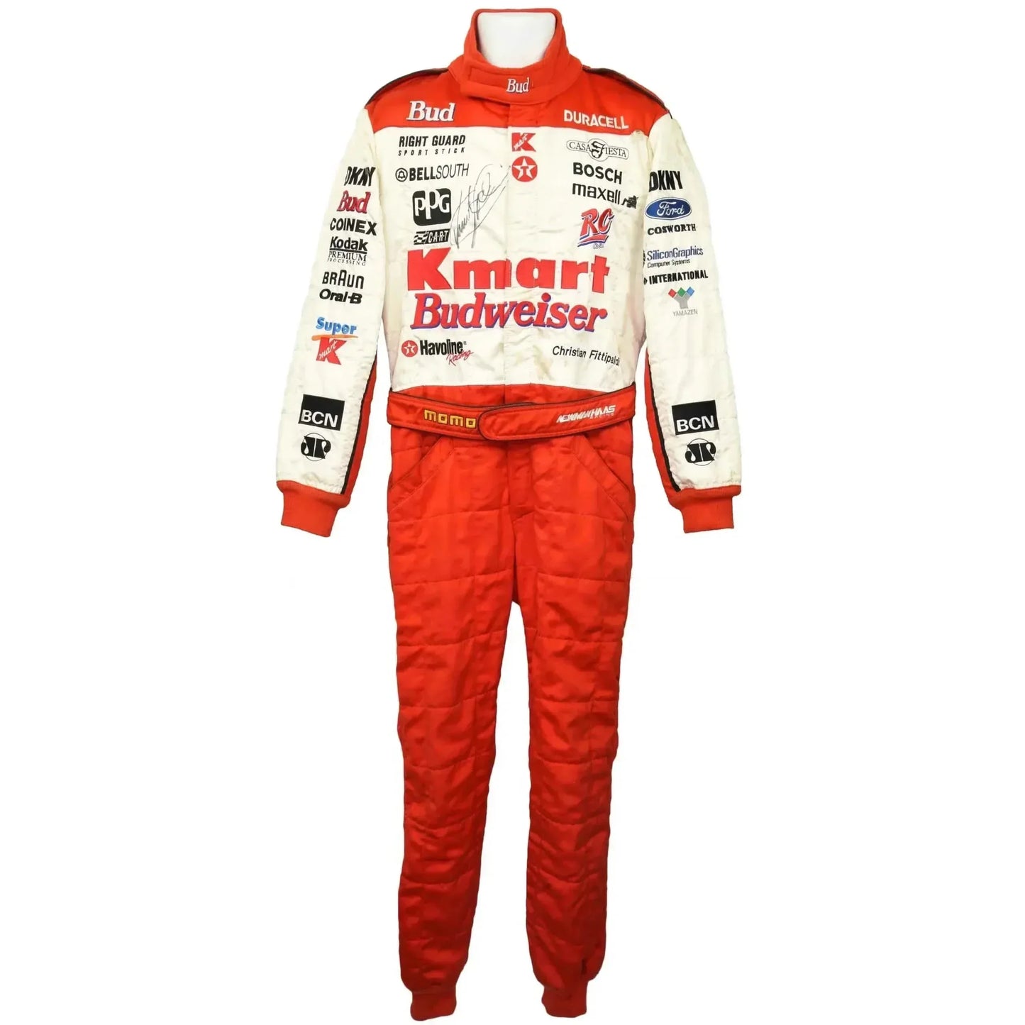 1997 Christian Fittipaldi Signed Newman-Haas Momo IndyCar Suit - F1 Vintage Racewear