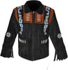 Western Fringe Jacket Suede Leather - Vintage F1 Racewear