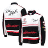 Men's Dale Earnhardt JH Design Black/White Twill Uniform Full-Snap Jacket - Vintage F1 Racewear