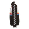 Men's JH Design Black/White NASCAR x Alvin Kamara Logo Full-Snap Twill Jacket - Vintage F1 Racewear