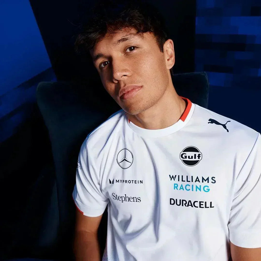 Williams Racing Mens Team Jersey White - F1 Vintage Racewear