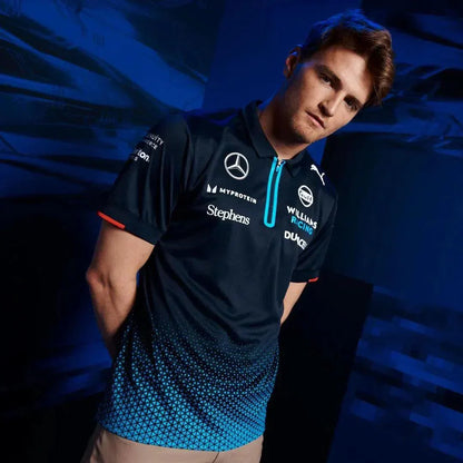 Williams Racing Mens Team Polo Navy - F1 Vintage Racewear