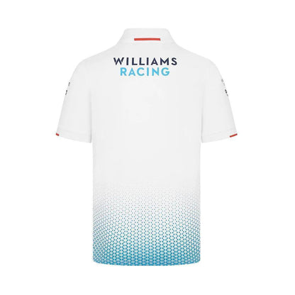 Williams Racing Mens Team Polo White - F1 Vintage Racewear