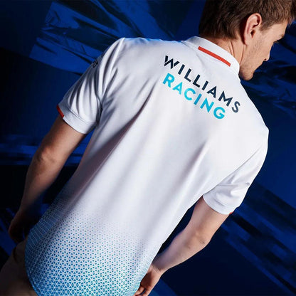 Williams Racing Mens Team Polo White - F1 Vintage Racewear