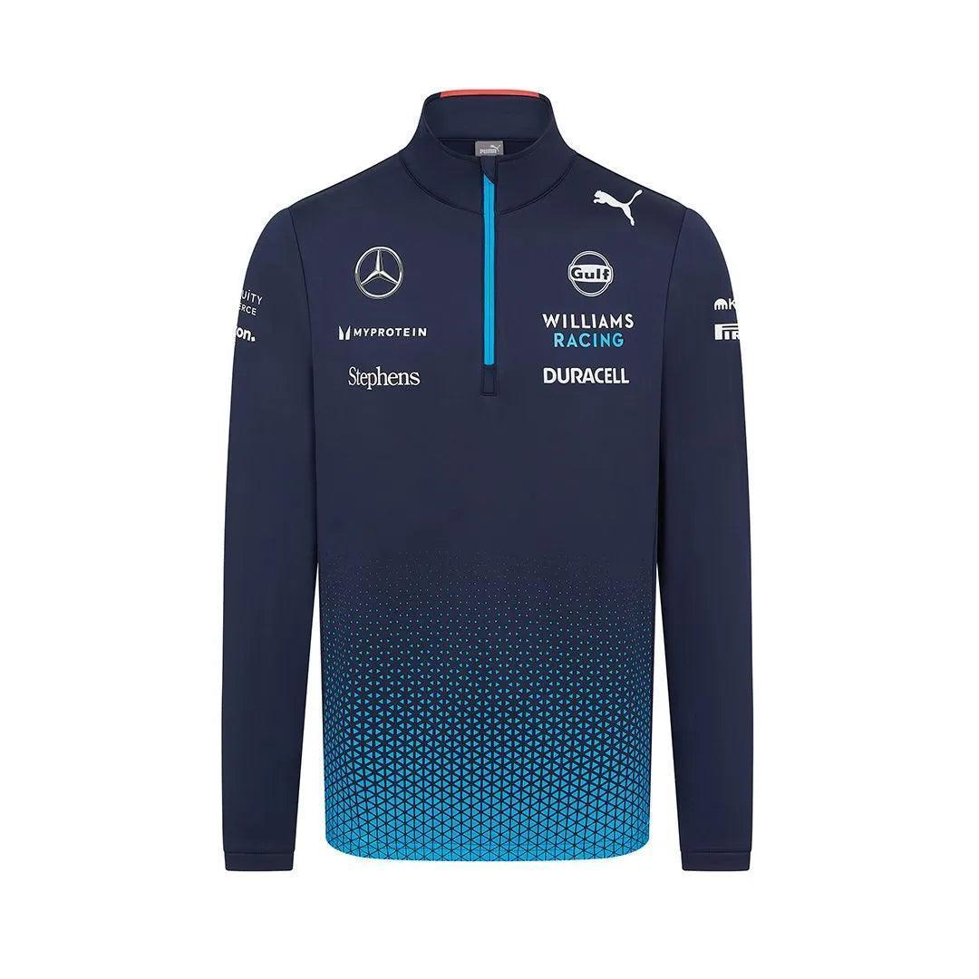 Williams Racing Unisex Team 1/4 Zip Midlayer Top - F1 Vintage Racewear