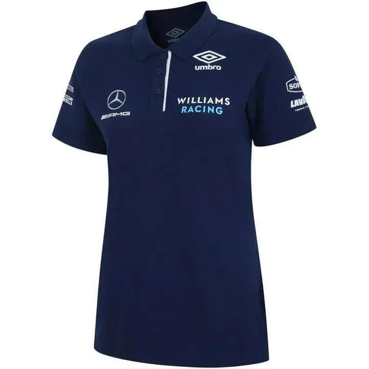 Williams Racing Women's Team Media Polo Shirt-Blue - F1 Vintage Racewear