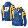 Men's Chase Elliott Starter Royal/Yellow Impact Half-Snap Pullover Jacket - Vintage F1 Racewear
